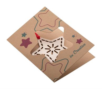 TreeCard Eco Christmas card, star Nature