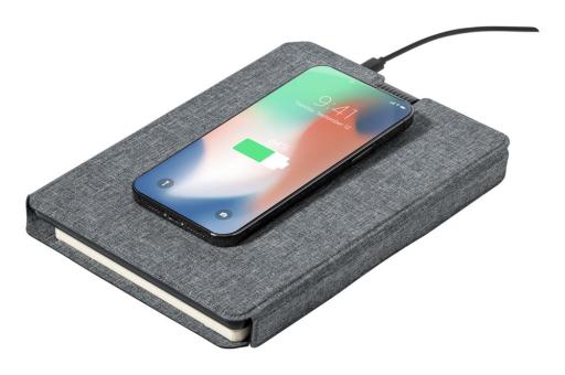Morrison wireless charger notebook Dark grey