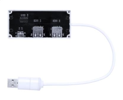 Hevan transparent USB hub White