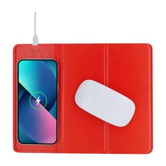 Peppu Charge Wireless-Charger Mauspad Rot