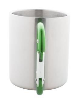 Bastic stainless steel mug Silver/green