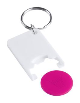 Zabax Schlüsselanhänger mit Einkaufswagenchip Rosa