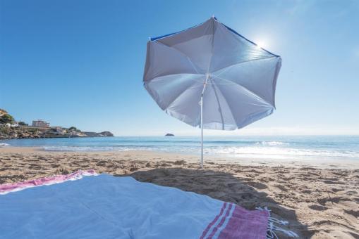 Sandok beach umbrella Aztec blue