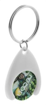 Nelly trolley coin keyring White