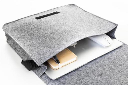 Refelt Courier Umschlagtasche aus RPET-Filz Grau