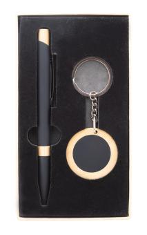Specuset Geschenkset Kugelschreiber und Schlüsselanhänger Schwarz