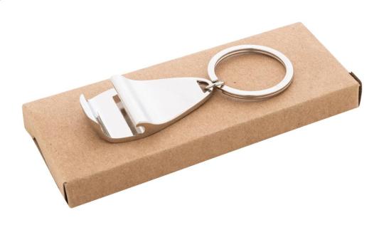 Kapka bottle opener keyring Silver