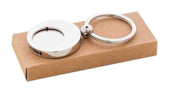 Cromo trolley coin keyring Silver