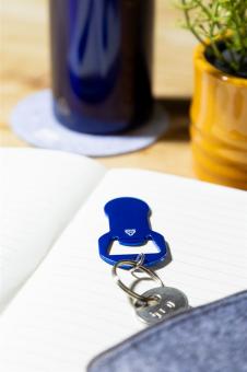 Biropi bottle opener keyring Aztec blue
