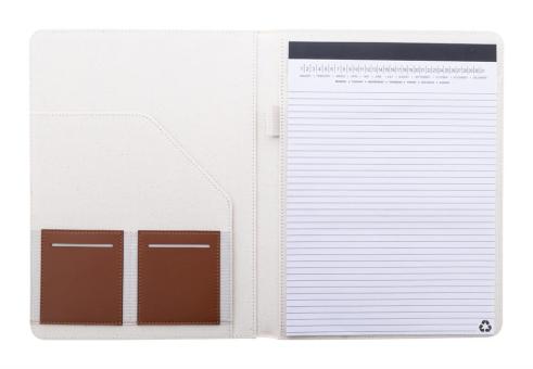Carbasa A4 Dokumentenmappe aus recyceltem Canvas Natur