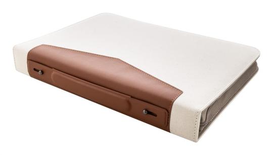 Carbasa Zip Dokumentenmappe aus recyceltem Canvas Natur