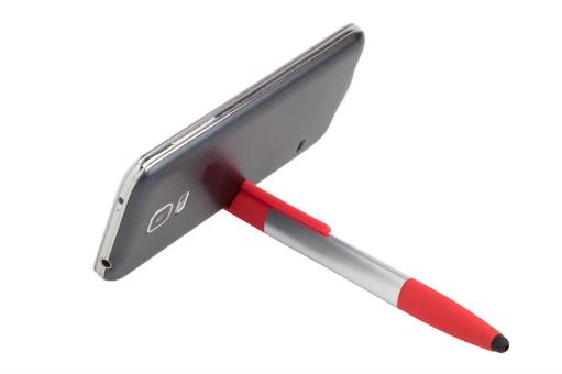 Handy Touchpen mit Kugelschreiber Rot/silber