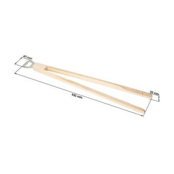 Barbeque tongs with bottle opener "Opener", 43cm Nature