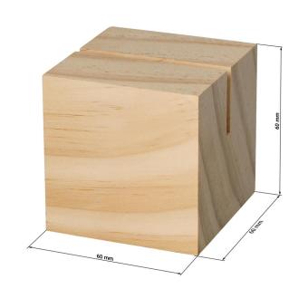 Wooden menu holder "Cube", nature Nature,green