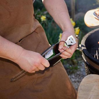 Grillzange "Opener" mit Kapselheber, 35 cm Grau