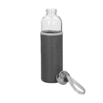 Glasflasche mit Hülle "Pure", 0,7l Transparent