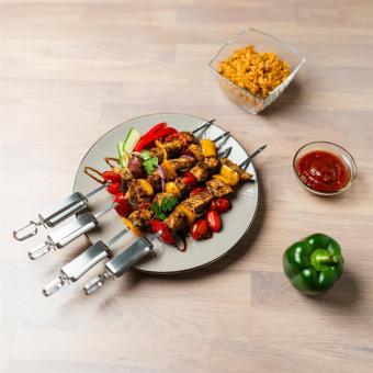 Barbecue skewer "Picante", set of 4 Silver