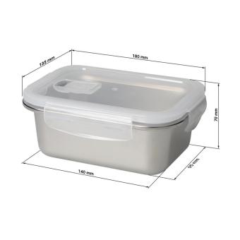 Storage tin "Heat", 700 ml Silver