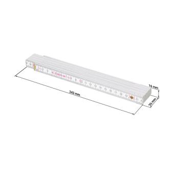 Zollstock "Craft", Classic, 2m Weiß