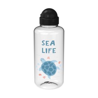 Drinking bottle "Junior, 1 l Transparent blue