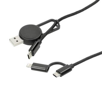 Schnell-Ladekabel "Flexi", 5 in 1 Schwarz