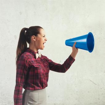 Megaphone "Fan Horn" American red