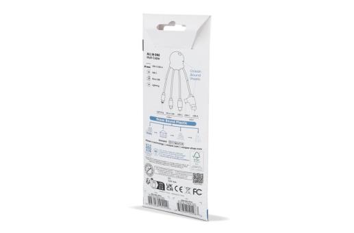 Enjoy Technology 4009| Xoopar Eco Octopus Ladekabel Ocean Bound Plastic Weiß