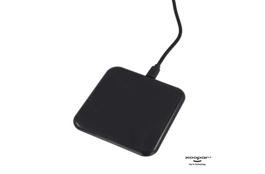 2259 | Xoopar Iné Wireless Fast Charger - Recycled Leather 15W Schwarz
