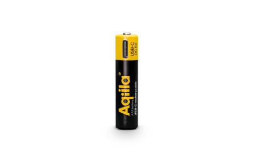 Aqiila Rechargeable USB-C Batteries AAA 600mAh 4-p Black