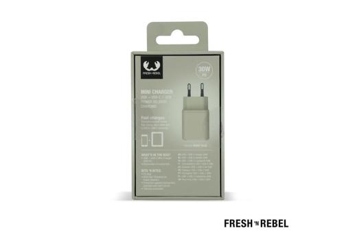 2WC30 I Fresh 'n Rebel Mini Charger USB-C + A PD // 30W Green