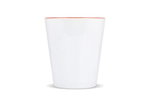 Mug subli Melbourne colored edge & handle 300ml White/red