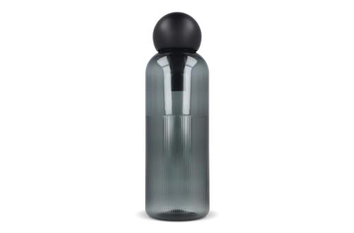 InSideOut Sagaform Ture Wasserflasche 600 ml Transparent schwarz