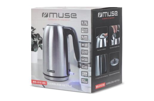 Enjoy Technology MS-015|Muse Edelstahl Wasserkocher Silber