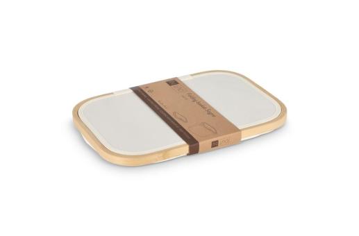 InSideOut folding basket with lid Sogne 38 x 26 x 25cm rPET Ecru