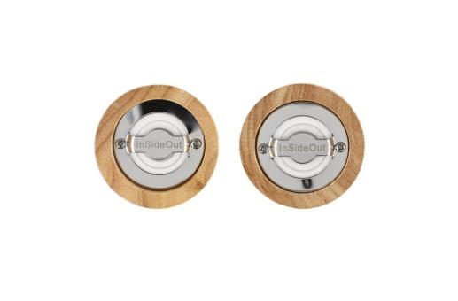InSideOut Holz-Salz- und Pfeffermühle-Set Schwarz