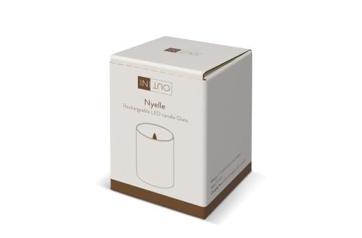Nyelle Rechargeable LED Wax Candle in Glass Fawn