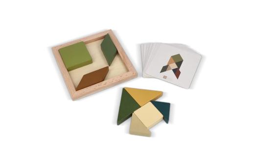 InSideOut Holz-Tangram think IQ puzzle Bunt