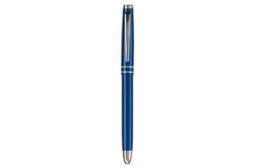 Pen set 2 stripes barrel metal Dark blue