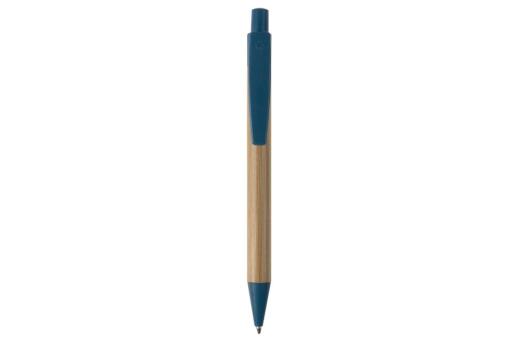 Ball pen bamboo with wheatstraw Aztec blue