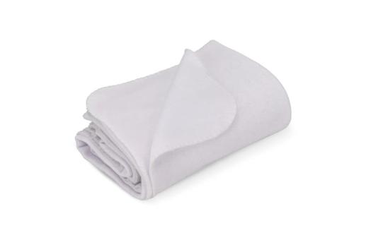 Polarfleece-Decke OEKO-TEX®  Sublimation 130 x 170 cm 290 g/m² Weiß