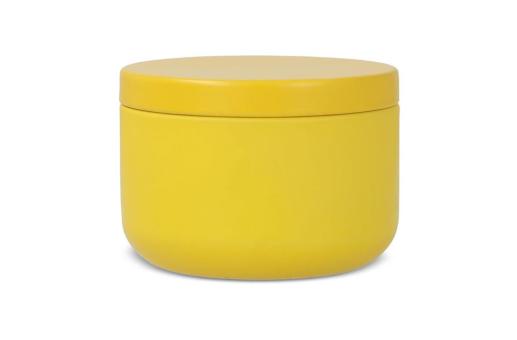 Asana unscented plant based candle in recycled tin Yellow