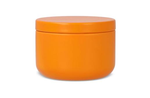 Asana unparfümierte Kerze auf Pflanzenbasis in recycelter Dose Orange