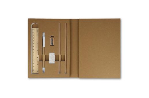 Recycled paper tri-fold stationary set Nature
