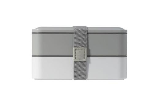 Bento box mit Besteck 1250ml Dunkelgrau/weiß
