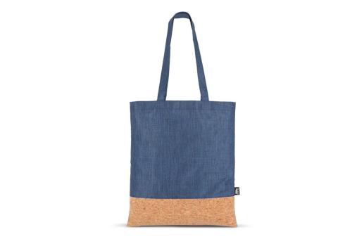 Carrier bag R-PET &amp; cork 35 x 40cm Dark blue