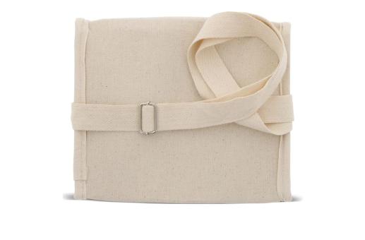 Cooler bag 100% cotton exterior square 22x18x18cm Ecru