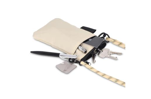 Crossbody Beutel mit Paracord Gurt Beige