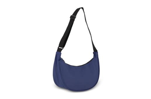 PU-coated R-PET 600D half moon sling bag 20L Dark blue