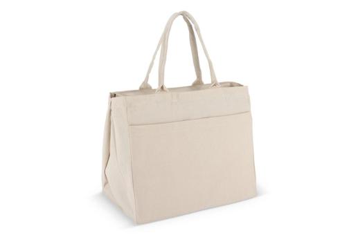Baumwoll-Tragetasche mit Reißverschluss OEKO-TEX® 39 x 24 x 34cm 320g/m² Ecru