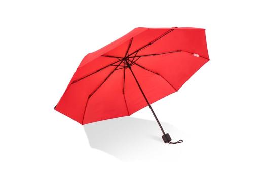Congo 190T Pongee 21" Faltbarer Regenschirm Rot